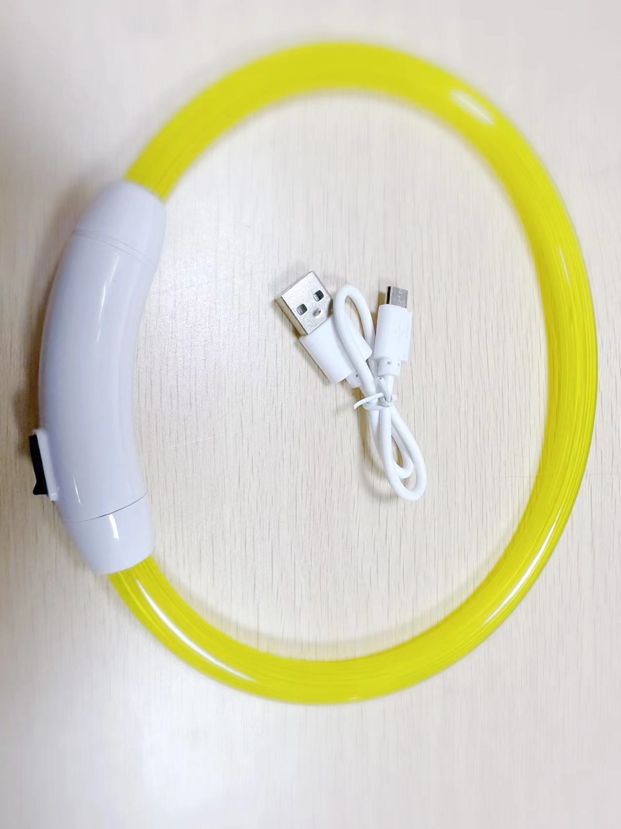 Collare LED in Fibra Ottica Ricaricabile